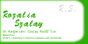 rozalia szalay business card